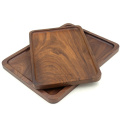 Wood Rectangular Serving Trays, Medium, Black Walnut, 13.4 x 9 Inches: Serving Trays